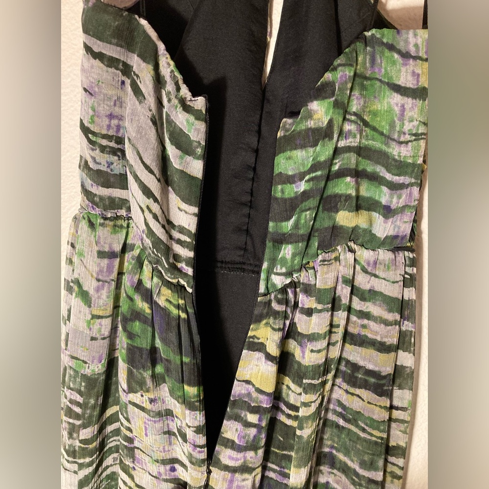 matti m Green and Multicolor Long Dress Size Small - Picture 8 of 11
